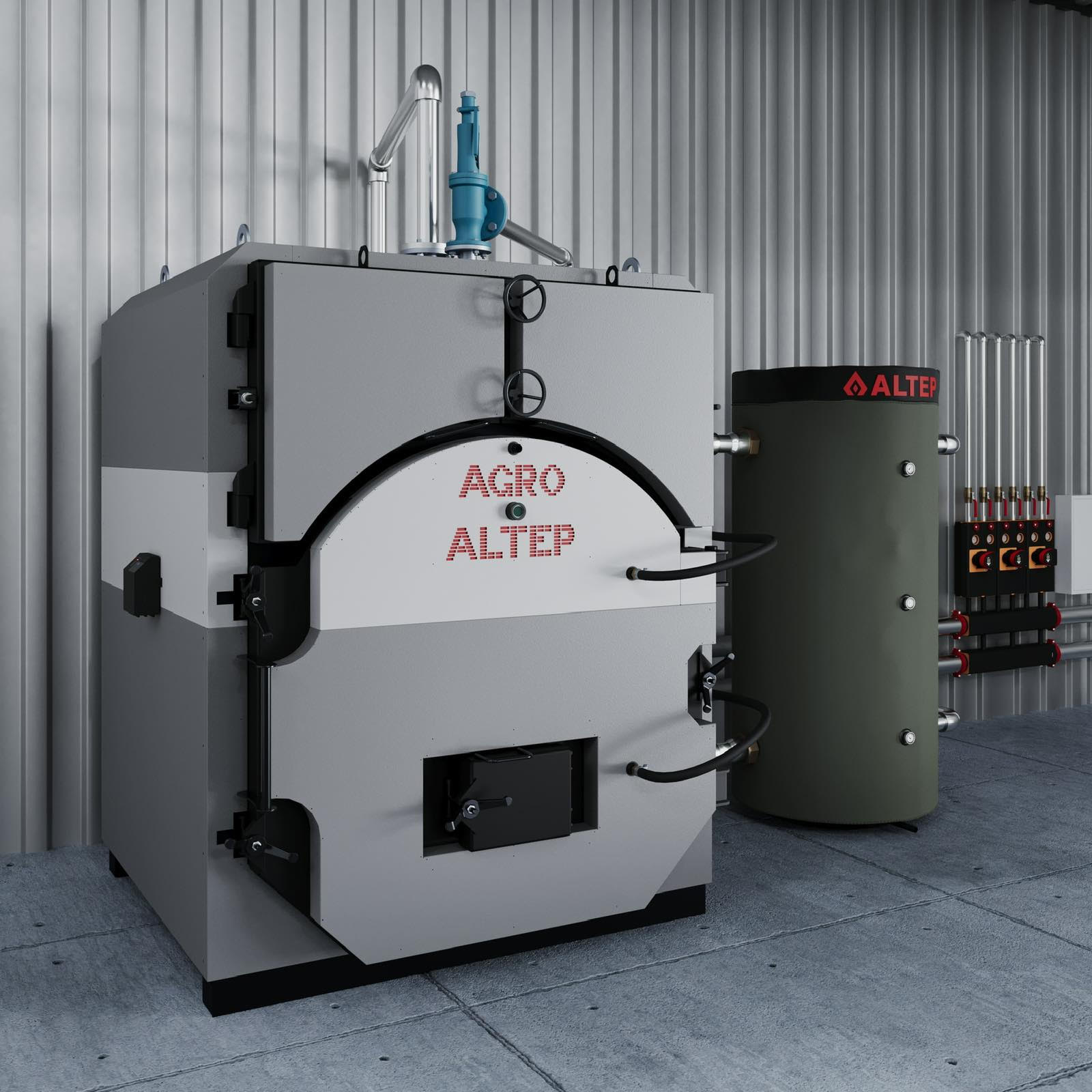 Котел опалювальний твердопаливний водогрійний "ALTEP" КВТ А 150-300 кВт (Агро)